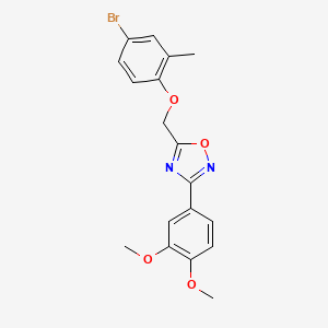 5-[(4-bromo-2-methylphenoxy)methyl]-3-(3,4-dimethoxyphenyl)-1,2,4-oxadiazole