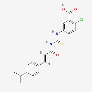 2-chloro-5-[({[3-(4-isopropylphenyl)acryloyl]amino}carbonothioyl)amino]benzoic acid