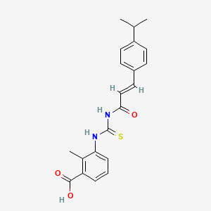 2-methyl-3-[({(2E)-3-[4-(propan-2-yl)phenyl]prop-2-enoyl}carbamothioyl)amino]benzoic acid