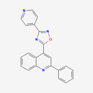 2-phenyl-4-[3-(4-pyridinyl)-1,2,4-oxadiazol-5-yl]quinoline