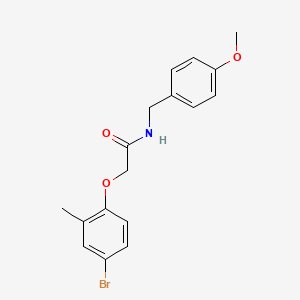 molecular formula C17H18BrNO3 B3662449 2-(4-bromo-2-methylphenoxy)-N-(4-methoxybenzyl)acetamide 