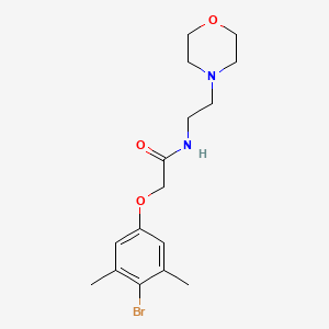 molecular formula C16H23BrN2O3 B3662458 2-(4-bromo-3,5-dimethylphenoxy)-N-[2-(4-morpholinyl)ethyl]acetamide 