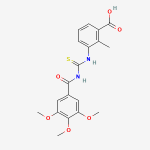 2-Methyl-3-[(3,4,5-trimethoxybenzoyl)carbamothioylamino]benzoic acid