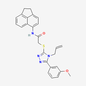 molecular formula C26H24N4O2S B3662460 2-{[4-allyl-5-(3-methoxyphenyl)-4H-1,2,4-triazol-3-yl]thio}-N-(1,2-dihydro-5-acenaphthylenyl)acetamide 