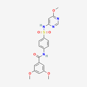 molecular formula C20H20N4O6S B3662505 3,5-dimethoxy-N-[4-[(6-methoxypyrimidin-4-yl)sulfamoyl]phenyl]benzamide 