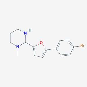 B366252 2-[5-(4-Bromophenyl)-2-furyl]-1-methylhexahydropyrimidine CAS No. 667881-32-5