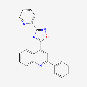 5-(2-phenylquinolin-4-yl)-3-pyridin-2-yl-1,2,4-oxadiazole