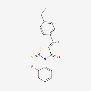 5-(4-ethylbenzylidene)-3-(2-fluorophenyl)-2-thioxo-1,3-thiazolidin-4-one