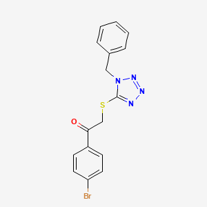 molecular formula C16H13BrN4OS B3662538 2-(1-Benzyltetrazol-5-yl)sulfanyl-1-(4-bromophenyl)ethanone 