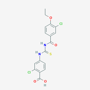 2-Chloro-4-({[(3-chloro-4-ethoxyphenyl)carbonyl]carbamothioyl}amino)benzoic acid