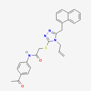 N-(4-acetylphenyl)-2-{[4-allyl-5-(1-naphthylmethyl)-4H-1,2,4-triazol-3-yl]thio}acetamide