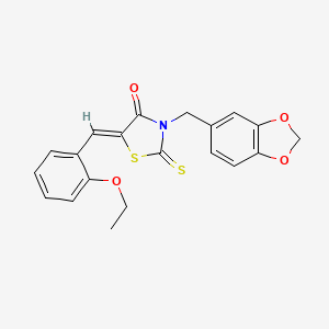 3-(1,3-benzodioxol-5-ylmethyl)-5-(2-ethoxybenzylidene)-2-thioxo-1,3-thiazolidin-4-one