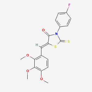 molecular formula C19H16FNO4S2 B3662605 3-(4-fluorophenyl)-2-thioxo-5-(2,3,4-trimethoxybenzylidene)-1,3-thiazolidin-4-one 