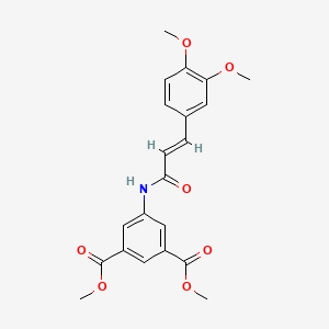 molecular formula C21H21NO7 B3662621 dimethyl 5-{[3-(3,4-dimethoxyphenyl)acryloyl]amino}isophthalate 