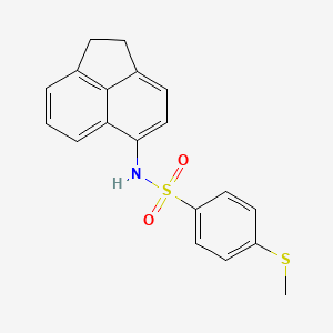 molecular formula C19H17NO2S2 B3662626 N-(1,2-dihydro-5-acenaphthylenyl)-4-(methylthio)benzenesulfonamide CAS No. 675830-25-8