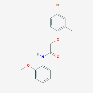 molecular formula C16H16BrNO3 B3662627 2-(4-bromo-2-methylphenoxy)-N-(2-methoxyphenyl)acetamide 