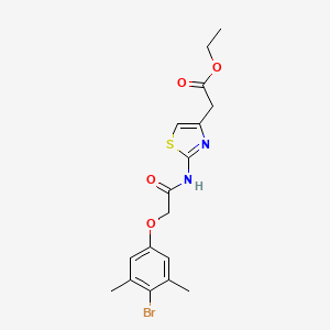 molecular formula C17H19BrN2O4S B3662656 ethyl (2-{[(4-bromo-3,5-dimethylphenoxy)acetyl]amino}-1,3-thiazol-4-yl)acetate 