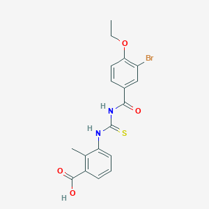 3-({[(3-Bromo-4-ethoxyphenyl)carbonyl]carbamothioyl}amino)-2-methylbenzoic acid