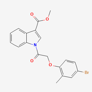 molecular formula C19H16BrNO4 B3662676 methyl 1-[(4-bromo-2-methylphenoxy)acetyl]-1H-indole-3-carboxylate 