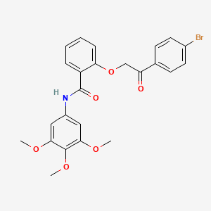 2-[2-(4-bromophenyl)-2-oxoethoxy]-N-(3,4,5-trimethoxyphenyl)benzamide