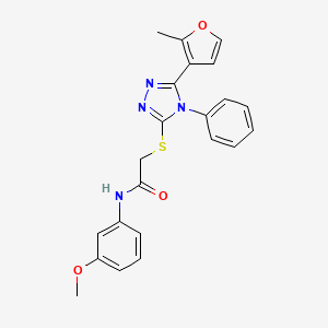 N-(3-methoxyphenyl)-2-{[5-(2-methyl-3-furyl)-4-phenyl-4H-1,2,4-triazol-3-yl]thio}acetamide