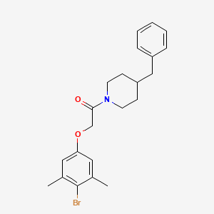 molecular formula C22H26BrNO2 B3662731 1-(4-Benzylpiperidin-1-yl)-2-(4-bromo-3,5-dimethylphenoxy)ethanone 