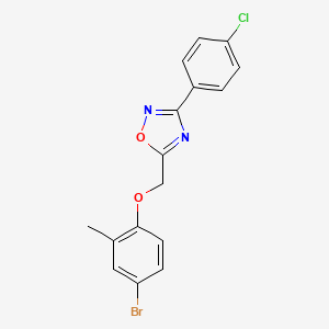 5-[(4-bromo-2-methylphenoxy)methyl]-3-(4-chlorophenyl)-1,2,4-oxadiazole