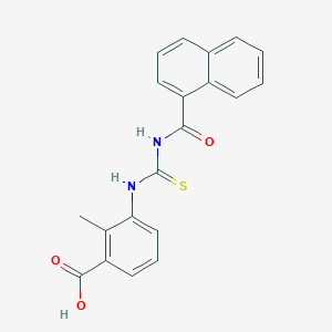 molecular formula C20H16N2O3S B3662752 2-Methyl-3-(naphthalene-1-carbonylcarbamothioylamino)benzoic acid 