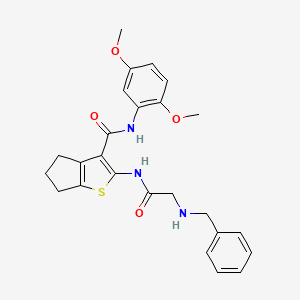 2-[[2-(benzylamino)acetyl]amino]-N-(2,5-dimethoxyphenyl)-5,6-dihydro-4H-cyclopenta[b]thiophene-3-carboxamide