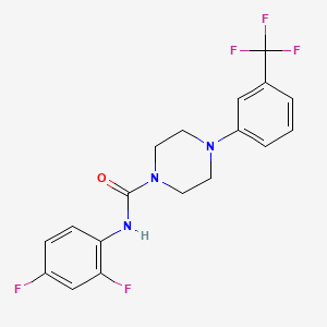 molecular formula C18H16F5N3O B3662789 N-(2,4-difluorophenyl)-4-[3-(trifluoromethyl)phenyl]piperazine-1-carboxamide 