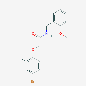 molecular formula C17H18BrNO3 B3662810 2-(4-bromo-2-methylphenoxy)-N-(2-methoxybenzyl)acetamide 