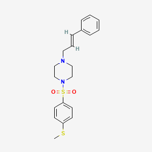 molecular formula C20H24N2O2S2 B3662830 1-(4-methylsulfanylphenyl)sulfonyl-4-[(E)-3-phenylprop-2-enyl]piperazine 