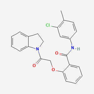 N-(3-chloro-4-methylphenyl)-2-[2-(2,3-dihydro-1H-indol-1-yl)-2-oxoethoxy]benzamide