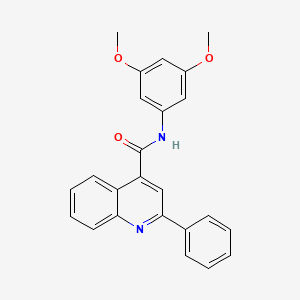 molecular formula C24H20N2O3 B3662856 N-(3,5-dimethoxyphenyl)-2-phenylquinoline-4-carboxamide 