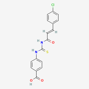 4-({[(2E)-3-(4-CHLOROPHENYL)PROP-2-ENAMIDO]METHANETHIOYL}AMINO)BENZOIC ACID