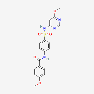 molecular formula C19H18N4O5S B3662875 4-methoxy-N-[4-[(6-methoxypyrimidin-4-yl)sulfamoyl]phenyl]benzamide 