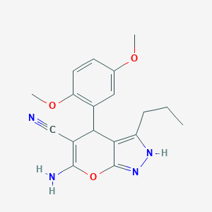 6-Amino-4-(2,5-dimethoxyphenyl)-3-propyl-1,4-dihydropyrano[2,3-c]pyrazole-5-carbonitrile