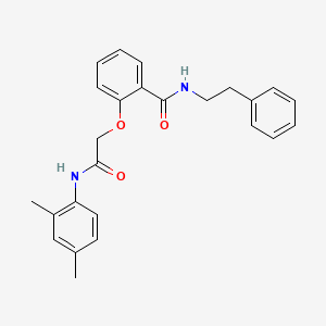 2-{2-[(2,4-dimethylphenyl)amino]-2-oxoethoxy}-N-(2-phenylethyl)benzamide