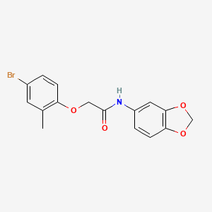 N-1,3-benzodioxol-5-yl-2-(4-bromo-2-methylphenoxy)acetamide