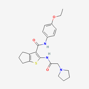 N-(4-ethoxyphenyl)-2-[(2-pyrrolidin-1-ylacetyl)amino]-5,6-dihydro-4H-cyclopenta[b]thiophene-3-carboxamide