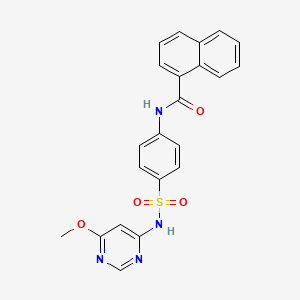 N-[4-[(6-methoxypyrimidin-4-yl)sulfamoyl]phenyl]naphthalene-1-carboxamide