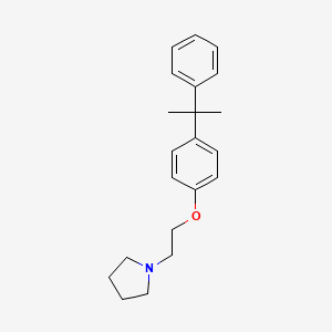 molecular formula C21H27NO B3662921 1-{2-[4-(1-methyl-1-phenylethyl)phenoxy]ethyl}pyrrolidine CAS No. 255900-25-5