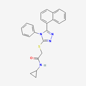 N-cyclopropyl-2-[(5-naphthalen-1-yl-4-phenyl-1,2,4-triazol-3-yl)sulfanyl]acetamide