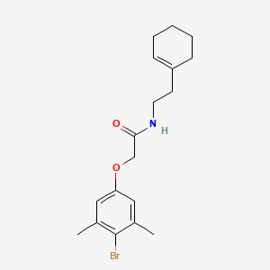 molecular formula C18H24BrNO2 B3662933 2-(4-bromo-3,5-dimethylphenoxy)-N-[2-(1-cyclohexen-1-yl)ethyl]acetamide 