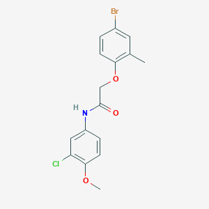 2-(4-bromo-2-methylphenoxy)-N-(3-chloro-4-methoxyphenyl)acetamide