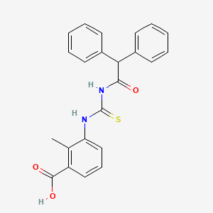 3-{[(Diphenylacetyl)carbamothioyl]amino}-2-methylbenzoic acid