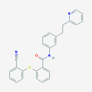 2-[(2-cyanophenyl)thio]-N-{3-[2-(2-pyridinyl)ethyl]phenyl}benzamide