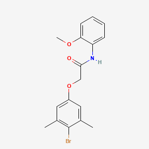 molecular formula C17H18BrNO3 B3662995 2-(4-bromo-3,5-dimethylphenoxy)-N-(2-methoxyphenyl)acetamide 