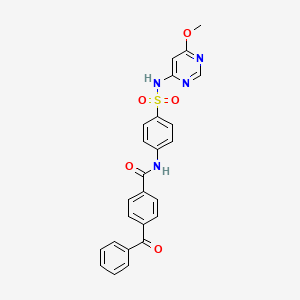 molecular formula C25H20N4O5S B3663017 4-benzoyl-N-[4-[(6-methoxypyrimidin-4-yl)sulfamoyl]phenyl]benzamide 