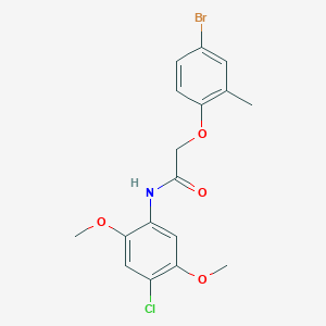 molecular formula C17H17BrClNO4 B3663042 2-(4-bromo-2-methylphenoxy)-N-(4-chloro-2,5-dimethoxyphenyl)acetamide 